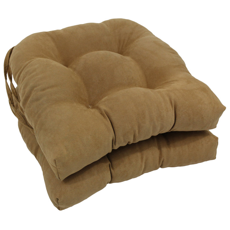 Coussin de chaise de salle à manger en microsuède pour l'intérieur, Chameau
