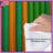 Green Orange Vertical Stripes Comforter-123586817