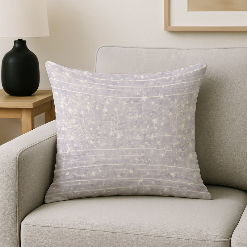 Coussin décoratif intérieur et extérieur Modern, Bleu abstrait 8, Carré 16 po