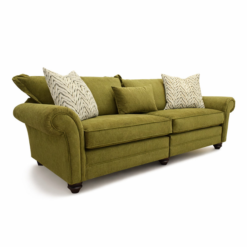 Dalton Textured Wave Sofa- Made in the UK, 4, Sage