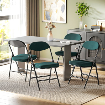 Fabric Padded Folding Bench Folding Chair Set