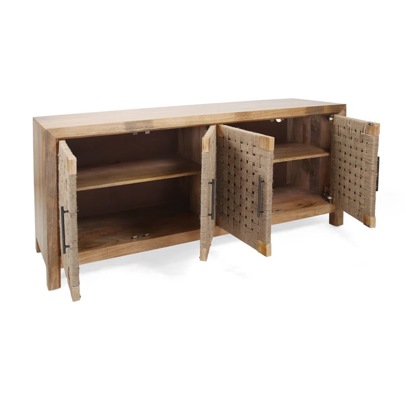 Crédence en bois à quatre portes