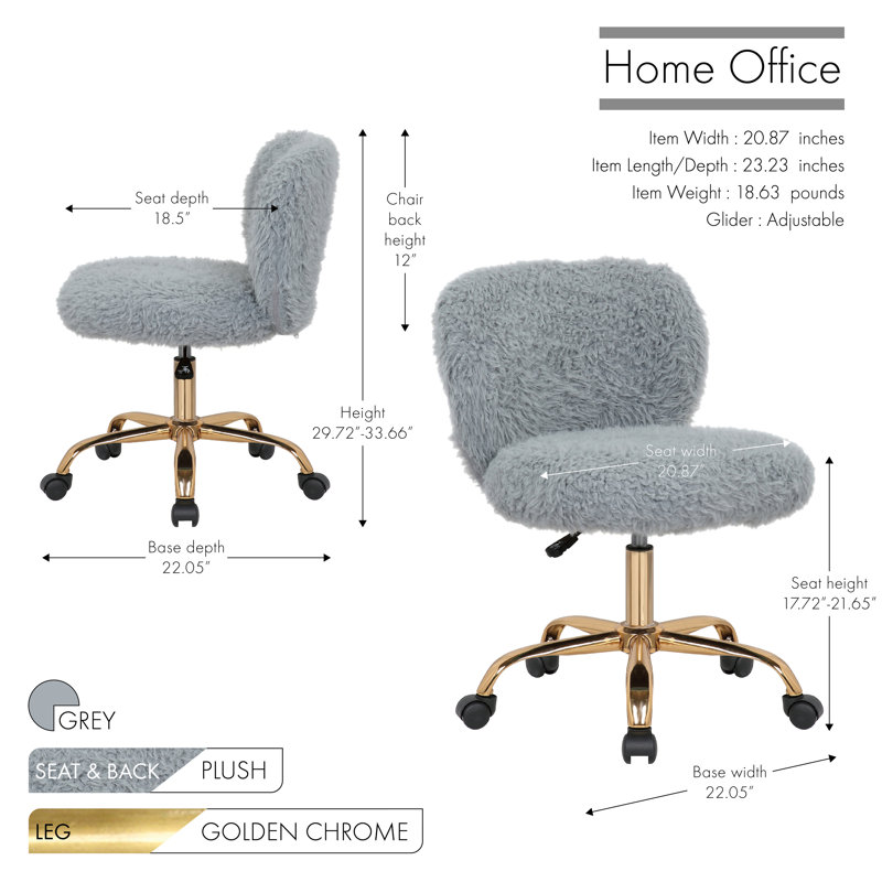 Polyester Blend Task Chair, Grey