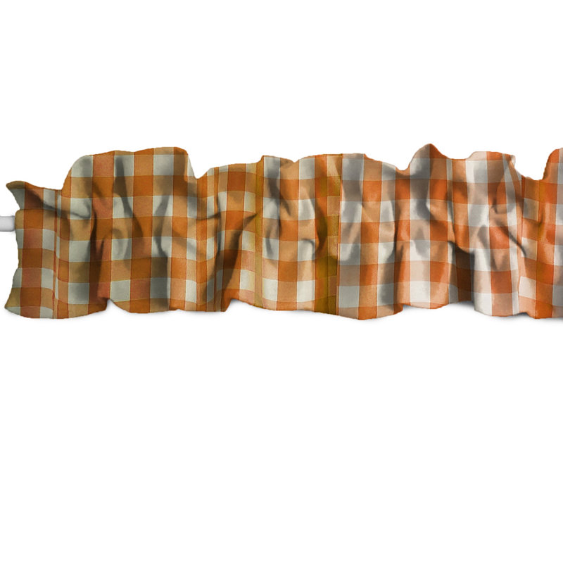 Cantonnière Gingham, Orange, L 58 po x L 5 po