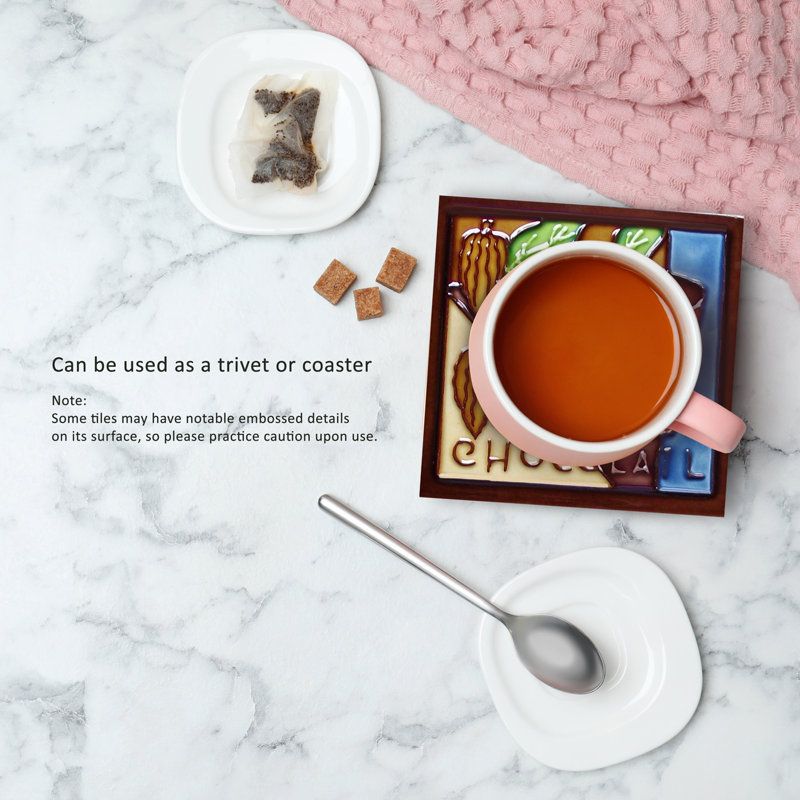 Dark Coffee #2 Wall Décor 4x4" Ceramic Coaster