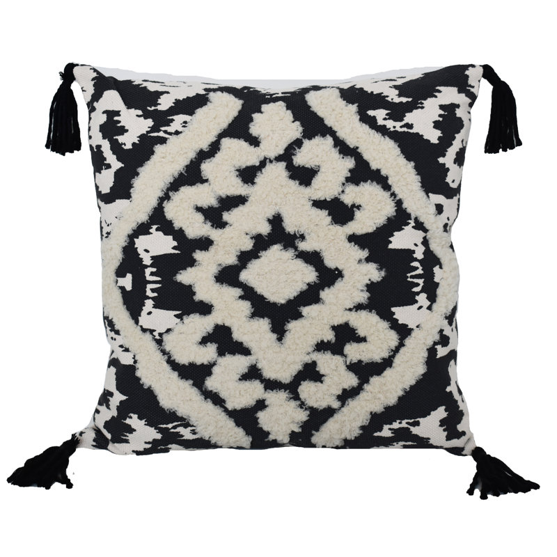  Cording Embroidery Cotton Throw Pillow