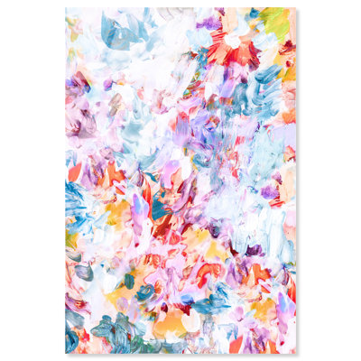 Blooming Peach and Lilac Canvas Abstract Print by Oliver Gal