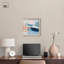 Décoration murale bureau Azure Tide Shadowbox par Art Remedy, cadre blond, 17 x 17-435047913-435047908