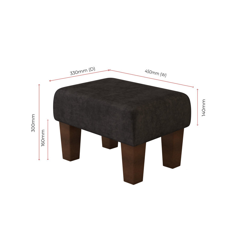 Autryville Wood Contemporary Leg, Mahogany, Velvet, Jet Black