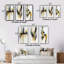 Abstrait formes transitionnelles noires - ensemble de 3 cadres flottants-1820968657-1820968656
