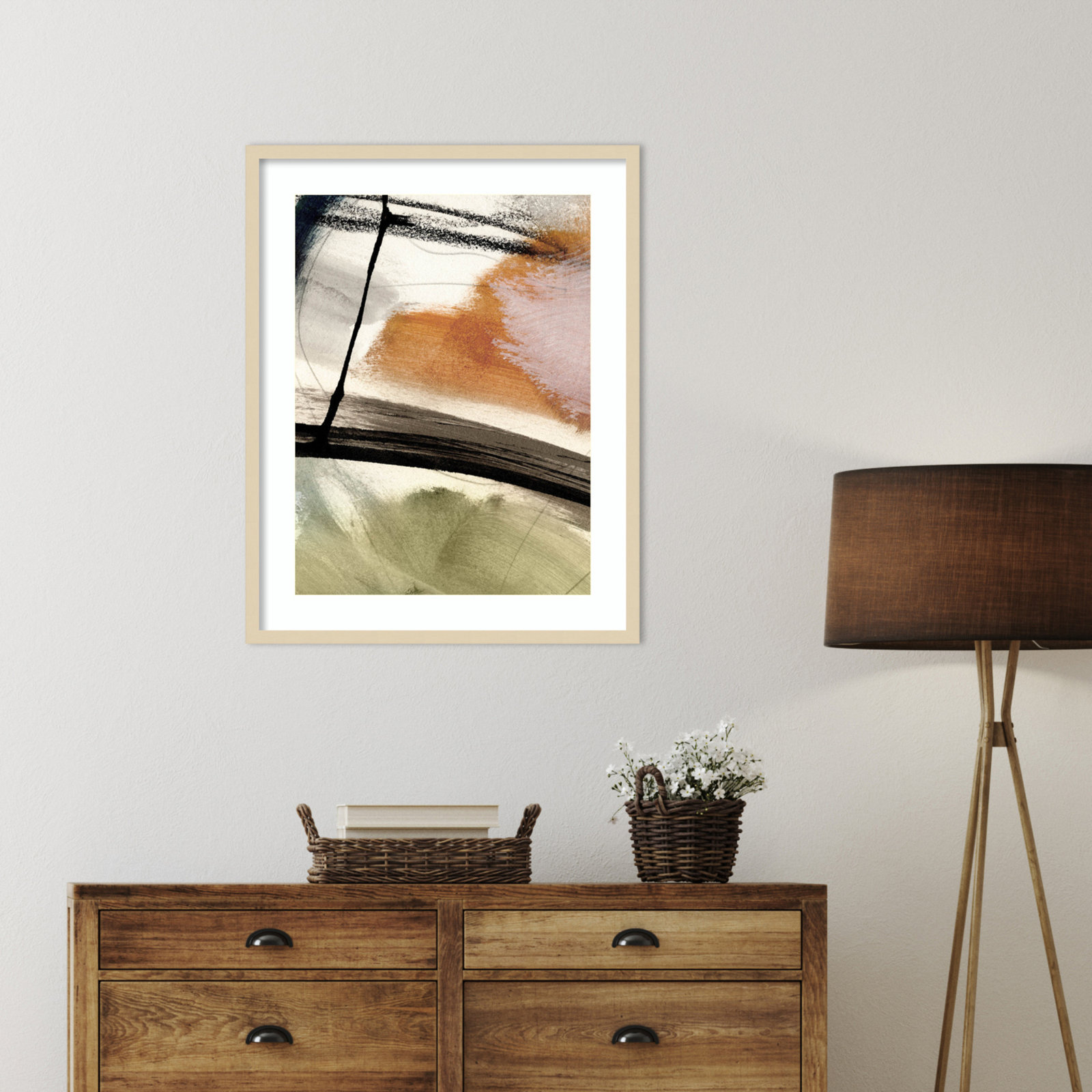 Light No 2 by Dan Hobday Wood Framed Wall Art Print, Brown, 33" H x 26" W