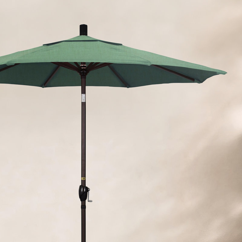 Parasol de marché 7,5', Performance fougère de terrasse, Oléfine, Noir