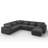 Bouley Modular U-shaped Upholstered Cloud Sectional Sofa Gray-979200631