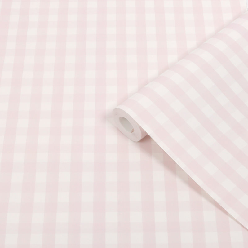 Superfresco Easy Hattie Gingham Wallpaper, Pink