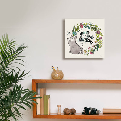 Art mural sur toile Trinx «Purrfect Garden V3» par Janelle Penner, 37 po x 37 po