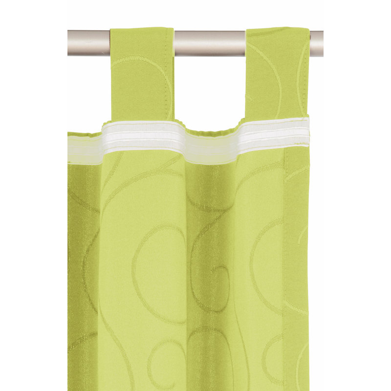 Coursey Room Darkening Curtain Single Panel, 132cm Width x 245cm Drop, Green