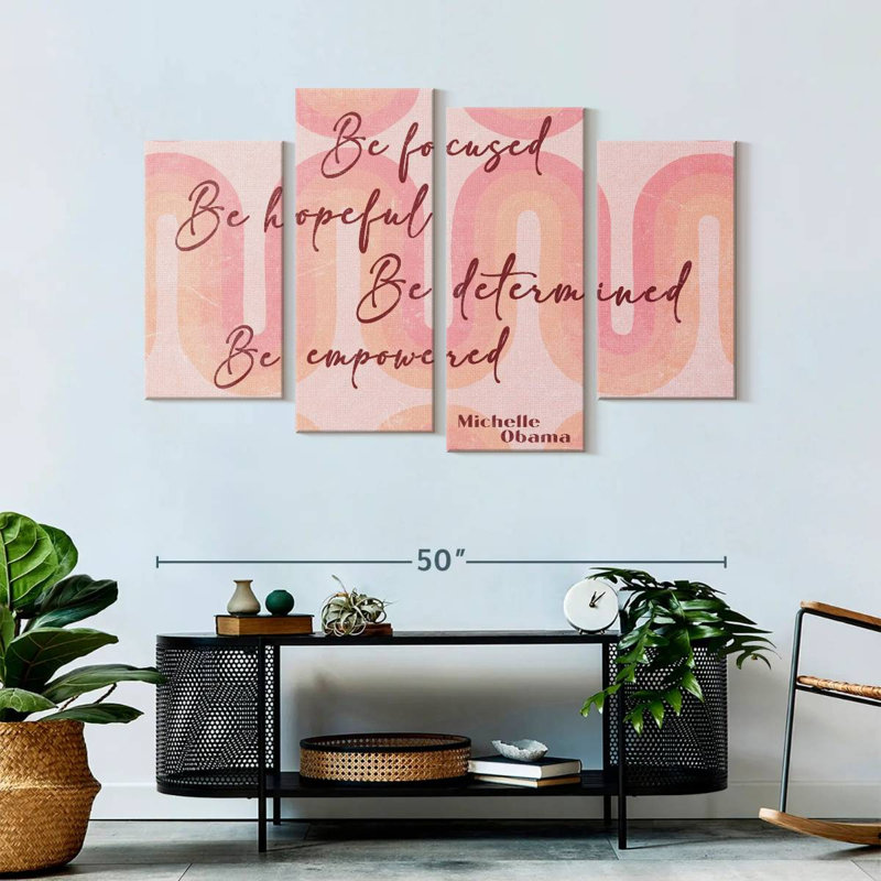 Impression sur toile de Michelle Obama, H 32 po x l 52 po x P 1,25 po