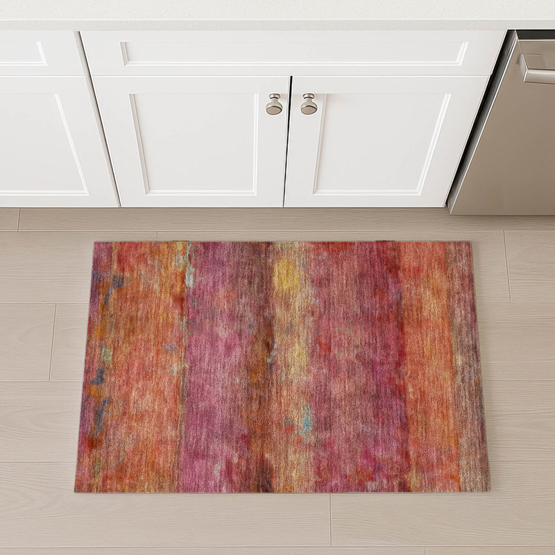Machine Washable Indoor/Outdoor Matteson ACN2311 Stripes Rug, Rectangle 1'8" x 2'6"