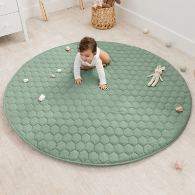 Comfy Cubs Premium Play Mat - Kids & Toddler Play Mat with Non-Slip Bottom - Plush Quilted Top Baby Mat