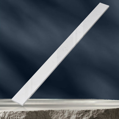 54 In. Engineered Stone Vanity Backsplash 4 In. Bathroom Vanity Back Splash In Carrara White
