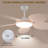 48" Tropical plam Leaf Ceiling Fan With Led Lights and Remote-1220273921