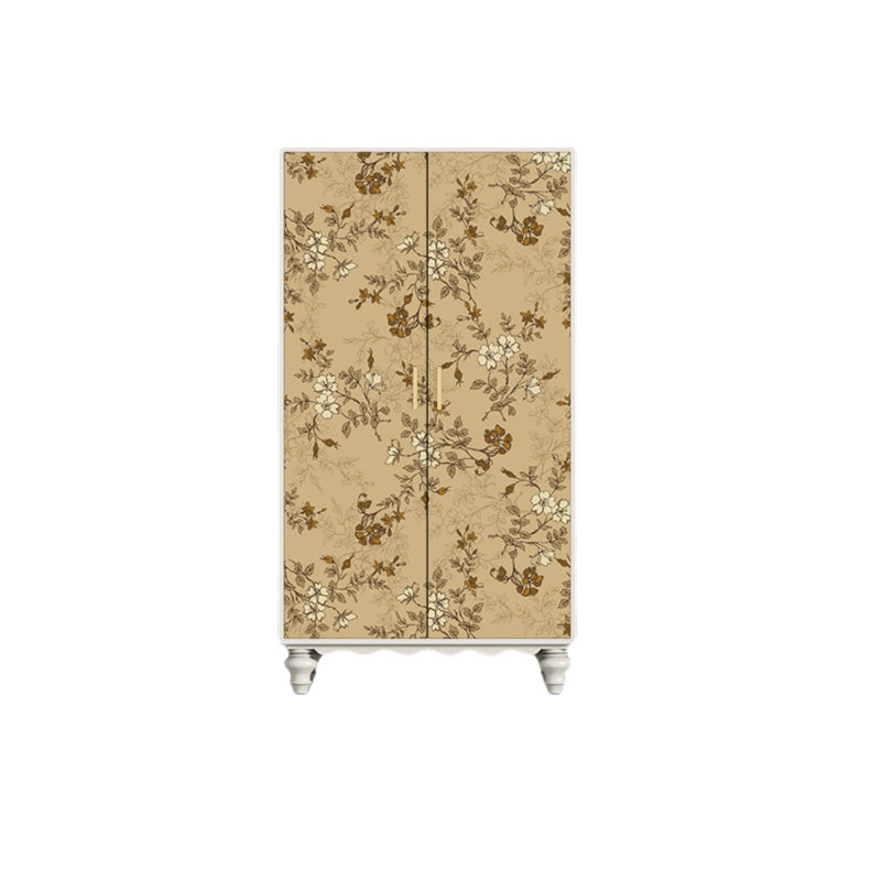 Garde-robe moderne pour chambre double, Brun / blanc ivoire