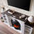 76''W Electric Fireplace Mantel, Wooden Surround Firebox Freestanding for TVs up to 90"-1328762157