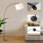 74.8“ Eclipse Arc Floor Lamp: Matte Black With Multi-angle Task White Shade