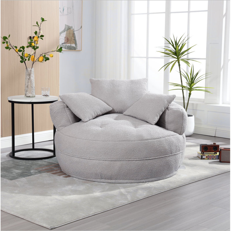 Canapé-lit simple Chenille, Boucle gris