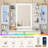 Large Makeup Vanity Desk With 2 Rgb Cabinets And Power Outlet