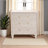Aishu Beige Finish 3-Drawer Storage Cabinet In Faux Shagreen, 28.66" H X 27.74" W X 17.37" D