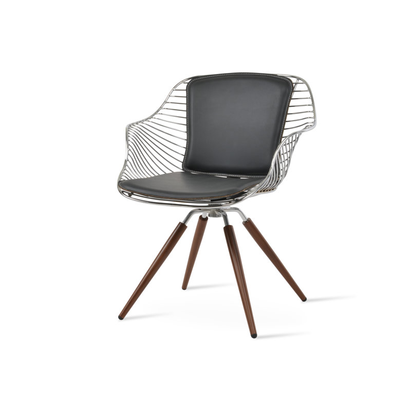 Fauteuil Zebra, Similicuir gris
