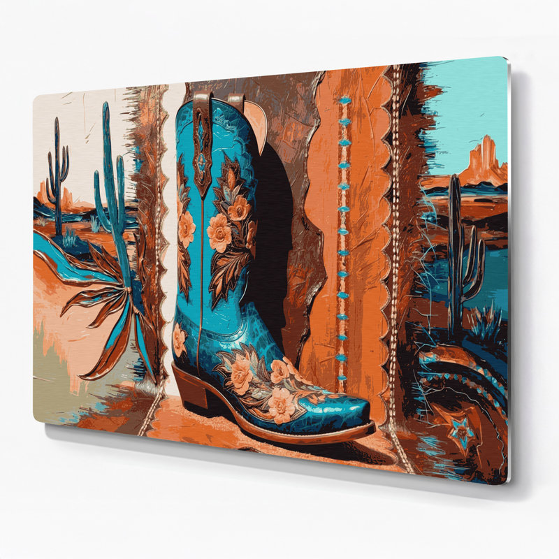Art mural en métal brun 62 "Southboy", H 144 po x l 216 po x P 0,05 po