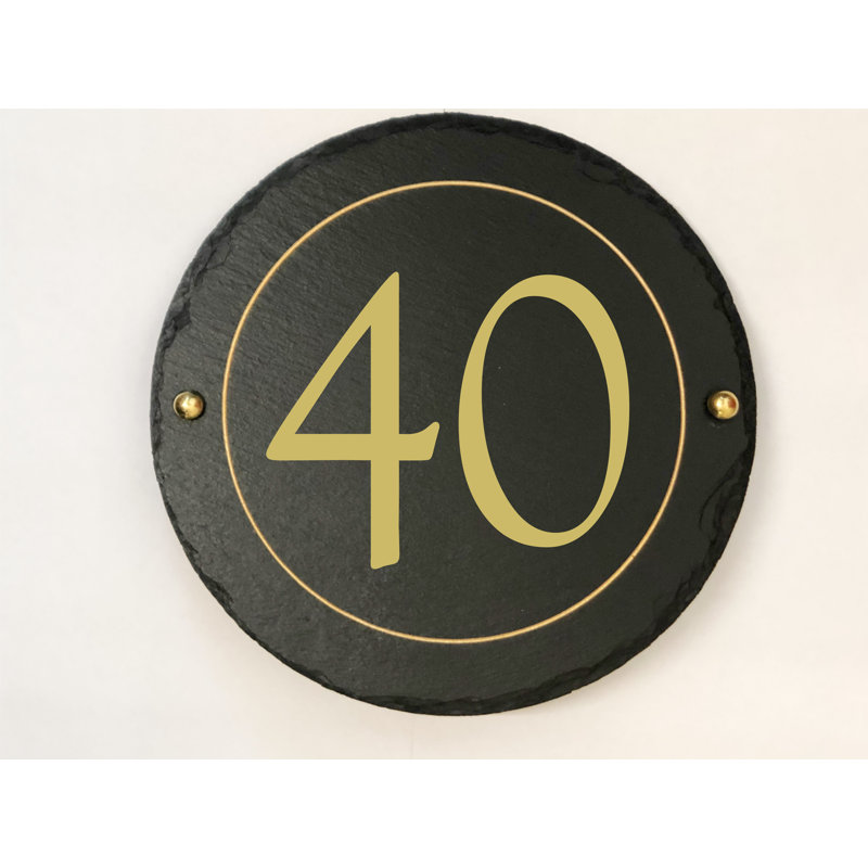 Easingwold 24cm H Stone House Number, 40