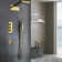 Mecca Gold Wall Mount Shower Set with Handheld and Tub Faucet