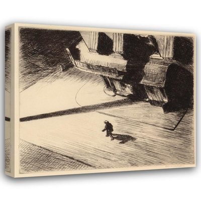 "Night Shadows" by  Edward Hopper - Gallery Wrap Canvas Wall Art