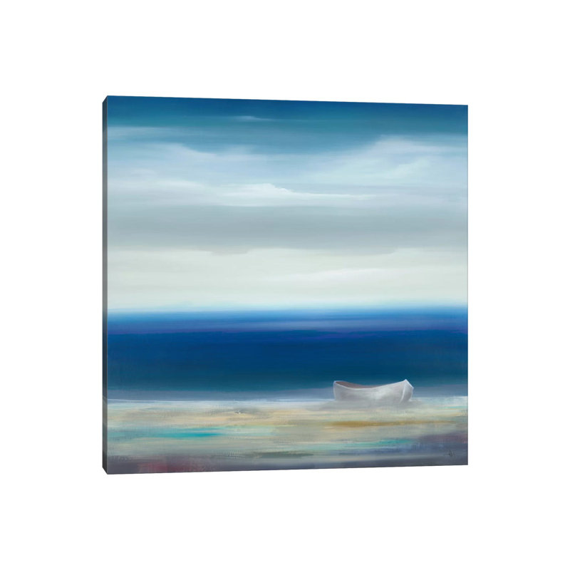 Boat On Shore by KC Haxton - Wrapped Canvas Painting, 66.04 cm H x 66.04 cm W x 3.175 cm D