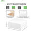 Boîtes à pâtisserie en carton blanc 8 x 8 x 4 Ecoqualité - pour pâtisseries, biscuits, gâteaux, tartes, boîtes-cadeaux et fêtes de naissance (500)