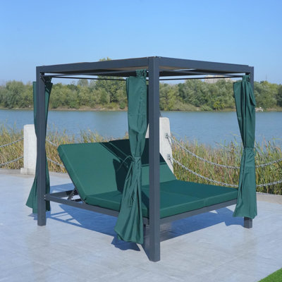 Chaise longue d'extérieur en métal Kanari - ensemble de 2