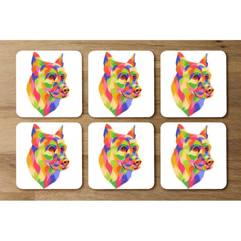 Drakus Square 6 Piece Coaster Set