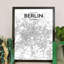 Berlin City Map - No Frame Print-971760571
