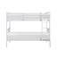 Lit superposé simple au-dessus de simple, structure en bois blanc classique avec échelle et garde-corps, aucun sommier requis