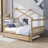 House Bed With Blackboard And Drawers, Classic Style, Creative Storage-552634206-552634194