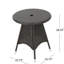 Table bistro d'extérieur - Résine élégante et métal, hauteur 28,04 po, carré 26,31 po, cadre en métal multi-terrasses brun, 26,31 po, 28,04 po