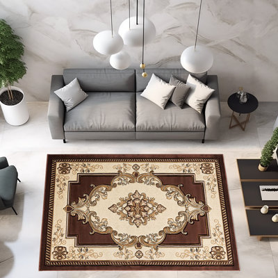 Tapis oriental brun Ramsel