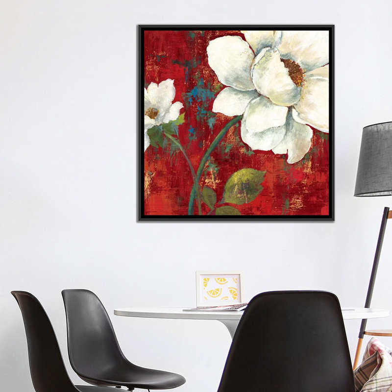 « velours ii », reproduction sur toile, H 18 po x l 18 po x P 1,5 po, Toile avec cadre noir, Pas de tapis