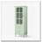 Arched Cabinet with Glass Doors and Double Drawer-184972092