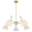 Declare 5-Light 6" Arm Pendant In White-1796082731