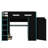 Wood Loft Bed With Desk,Wardrobe,Ample Storage Space,And RGB LED Light-1083646240