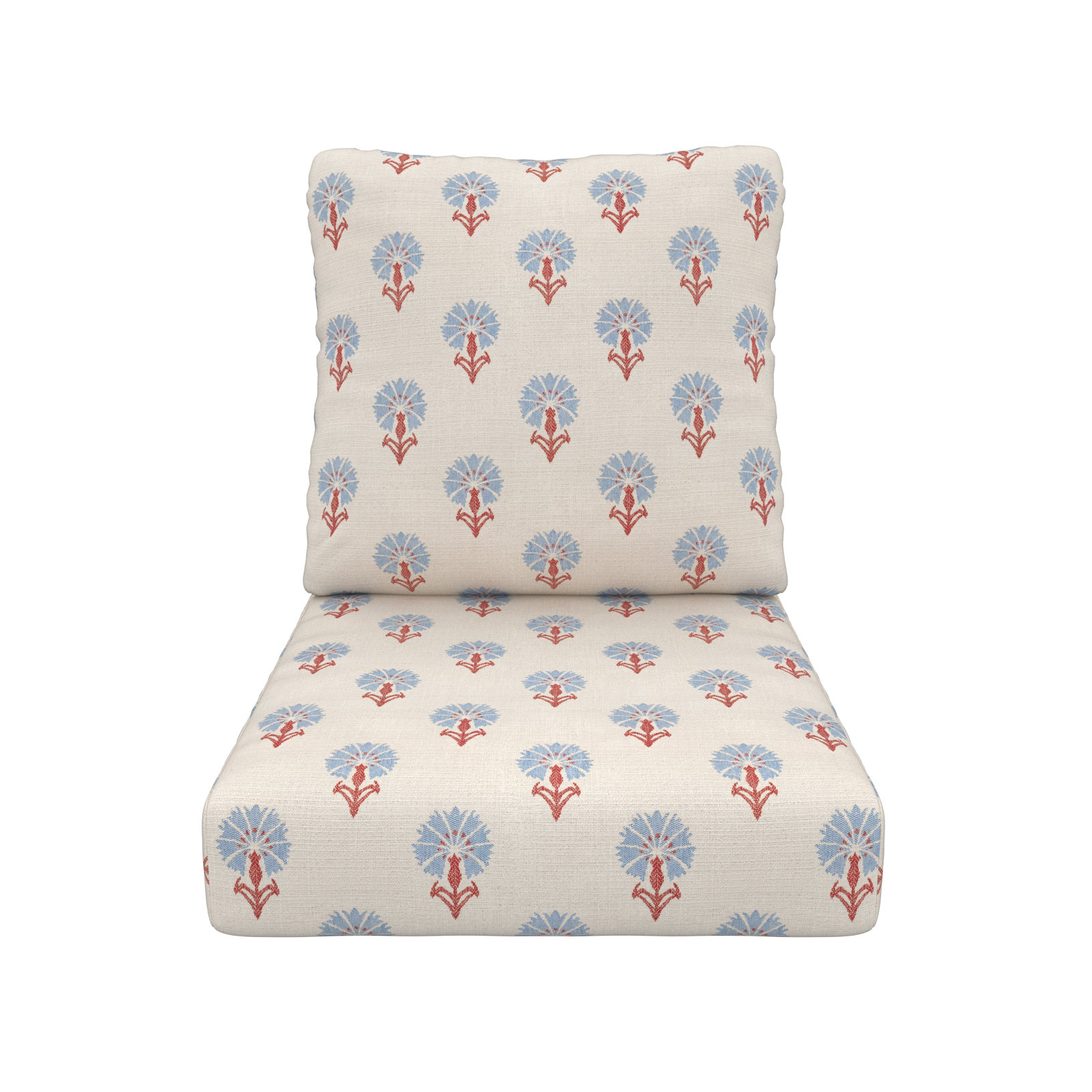Amala 22" Sunbrella® Seat and Back Cushion, Sunbrella Mira Bluebell